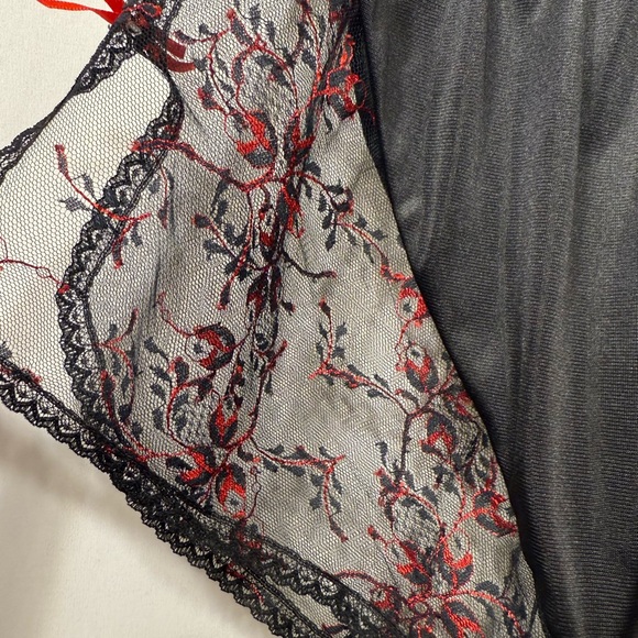 Best form Lace Black & Red Lingerie Shorts - Picture 5 of 5
